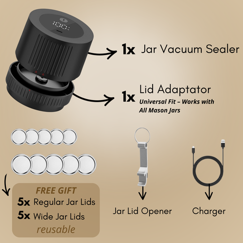 Kit FreshSheal® Mason Jar Vacuum Sealer